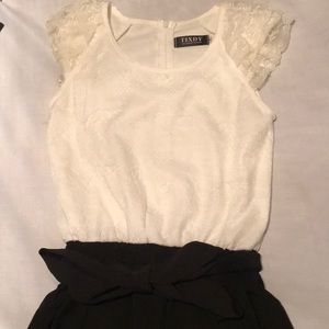 White & Black Romper